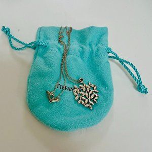 Tiffany Olive Leaf Pendant Necklace - authentic